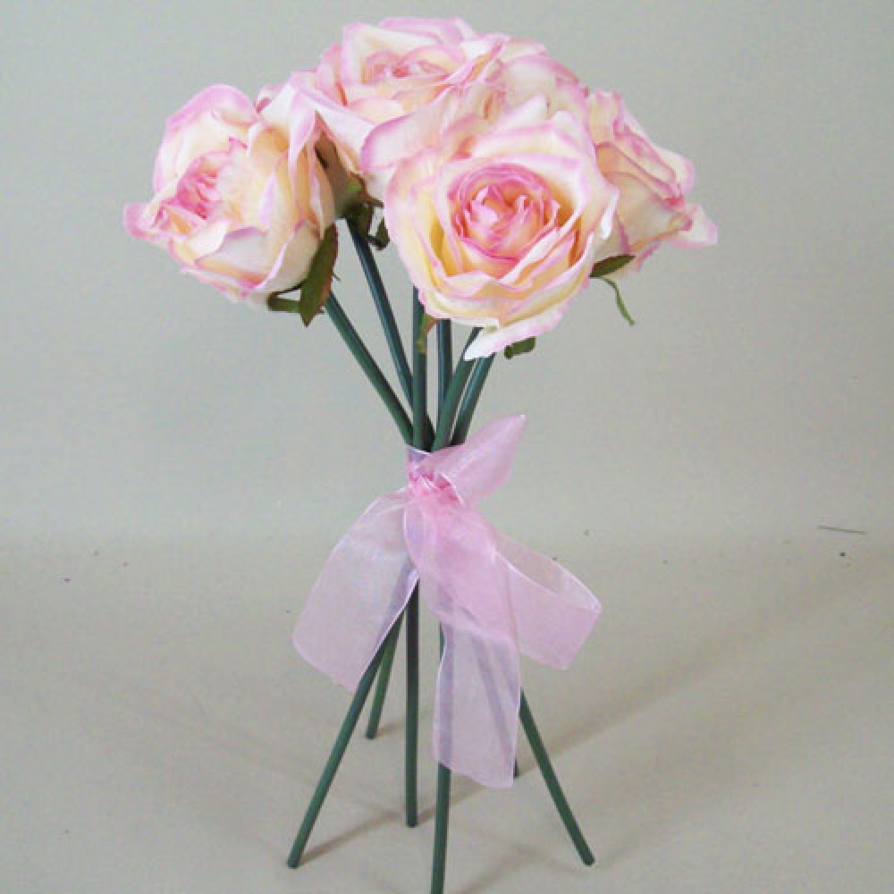 Artificial Roses Bouquet Blush Pink Artificial Flowers